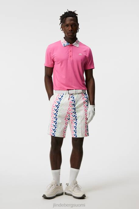 J.Lindeberg eloy print shortsit miehet vaaleanpunaiseksi maalattu silta 4VD0408 vaatetus