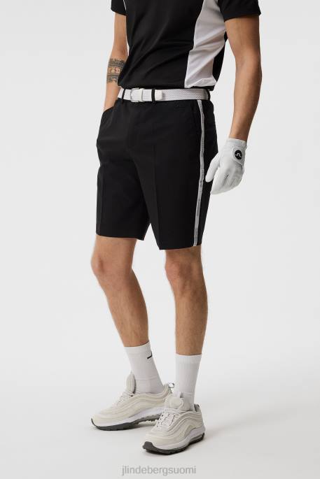 J.Lindeberg stuart raidalliset shortsit miehet musta 4VD0461 vaatetus