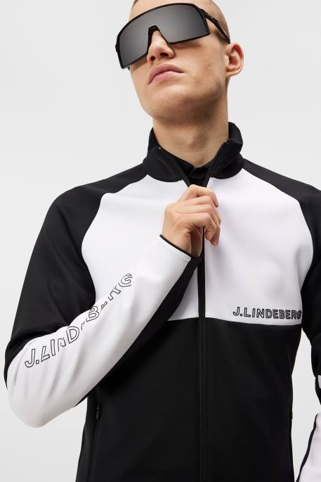 J.Lindeberg Lazarus-välikerros miehet musta 4VD0609 vaatetus