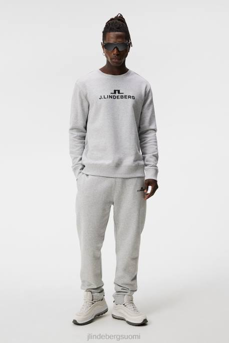 J.Lindeberg alfa collegepaita miehet vaaleanharmaa melansi 4VD0541 vaatetus