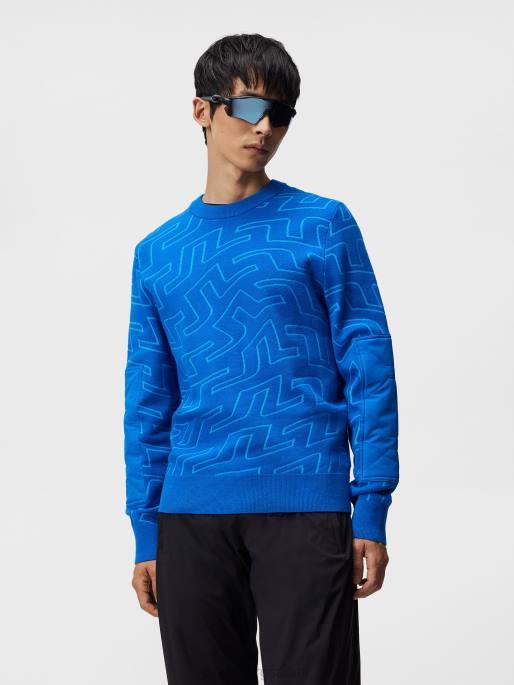 J.Lindeberg bridge swirl -neulepusero miehet lapis-sillan pyörre 4VD0577 vaatetus