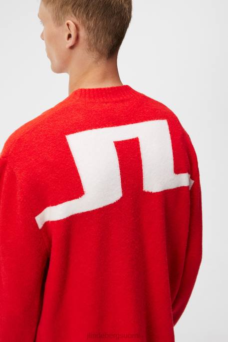 J.Lindeberg clarke neuletakki miehet tulenpunainen 4VD0503 vaatetus