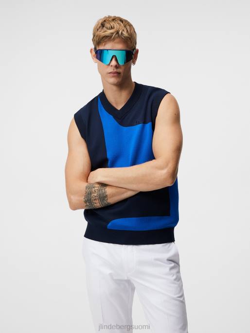 J.Lindeberg davis-neulottu liivi miehet laivasto 4VD0592 vaatetus