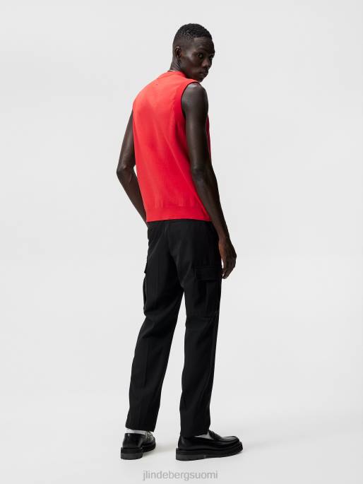 J.Lindeberg davis-neulottu liivi miehet tulenpunainen 4VD0593 vaatetus