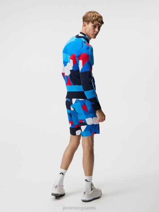 J.Lindeberg fela neulottu villapaita miehet loistava sininen iso silta 4VD0582 vaatetus