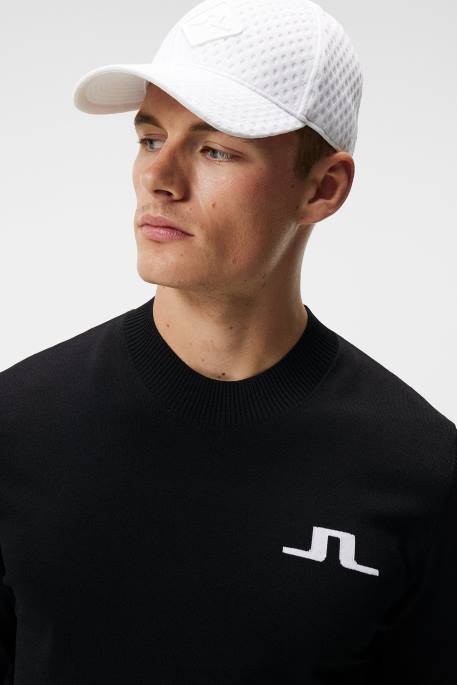 J.Lindeberg gus-neulottu pusero miehet musta 4VD0587 vaatetus