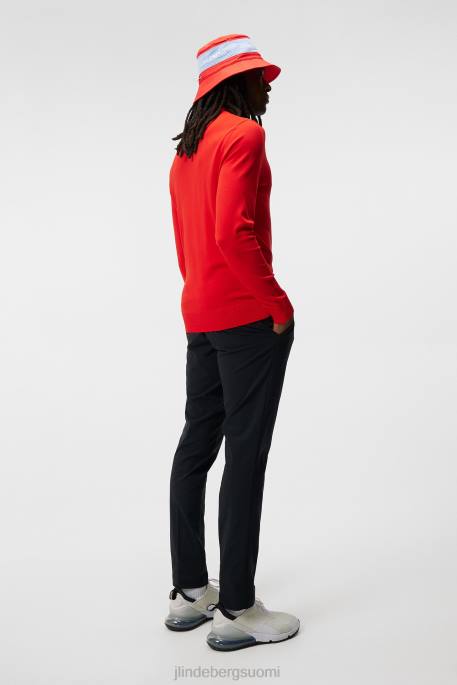 J.Lindeberg gus-neulottu pusero miehet tulenpunainen 4VD0589 vaatetus