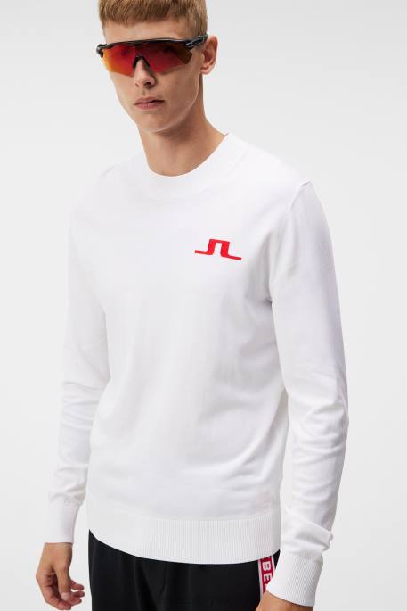 J.Lindeberg gus-neulottu pusero miehet valkoinen 4VD0508 vaatetus