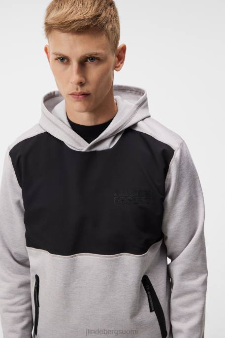 J.Lindeberg harjattu huppari miehet harmaa melansi 4VD0515 vaatetus