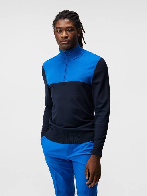 J.Lindeberg jeff-neulottu villapaita miehet laivasto 4VD0590 vaatetus