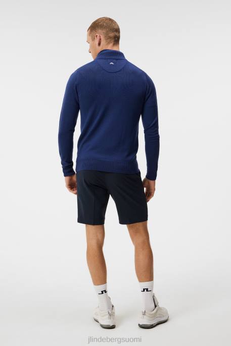 J.Lindeberg kian vetoketjullinen villapaita miehet kiinteistön sininen 4VD0558 vaatetus