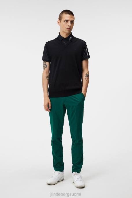 J.Lindeberg liam neulottu liivi miehet musta 4VD0544 vaatetus