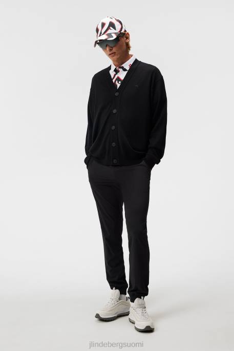 J.Lindeberg lucas neuletakki miehet musta 4VD0550 vaatetus