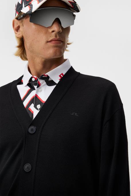 J.Lindeberg lucas neuletakki miehet musta 4VD0550 vaatetus