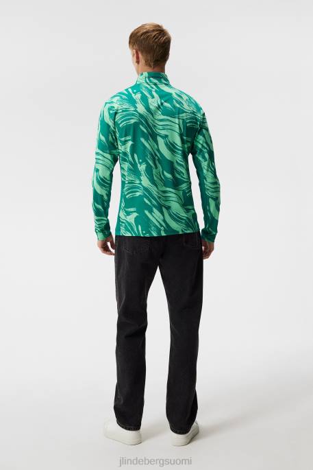 J.Lindeberg luke print puoli vetoketjullinen välikerros miehet vihreä laakso 4VD0527 vaatetus