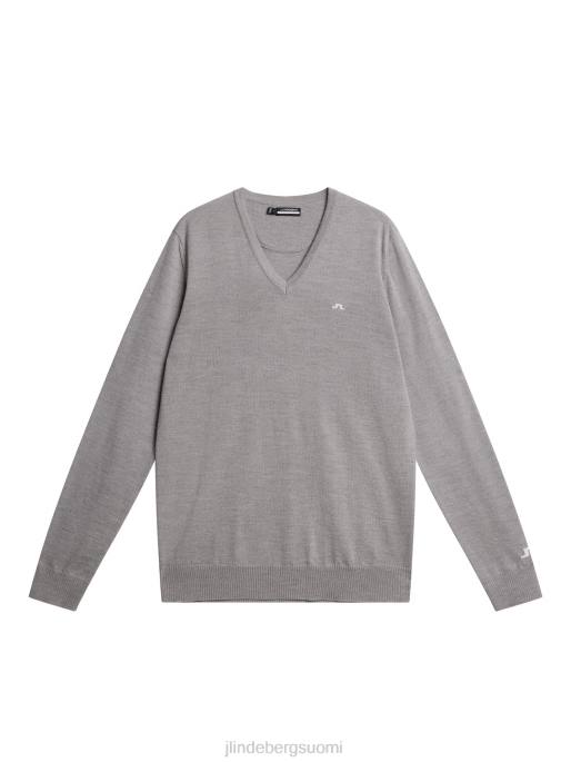 J.Lindeberg lymann neulottu pusero miehet harmaa melansi 4VD0556 vaatetus
