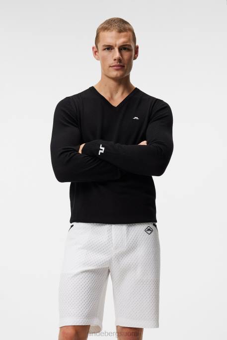 J.Lindeberg lymann neulottu pusero miehet musta 4VD0651 vaatetus