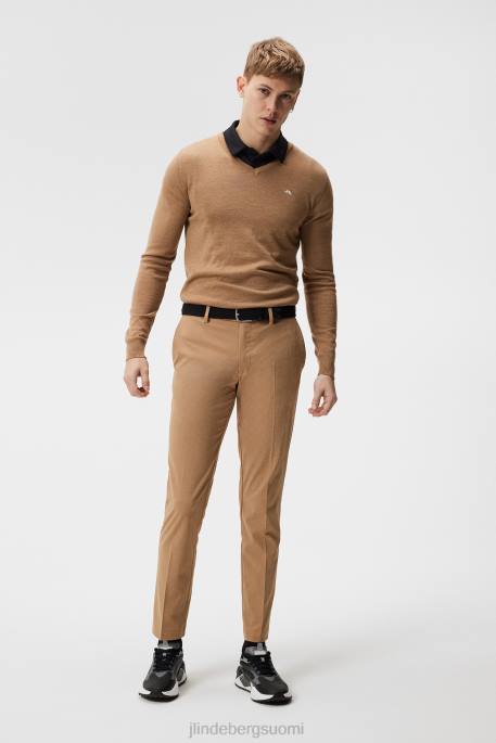 J.Lindeberg lymann neulottu pusero miehet tiikeriruskea 4VD0652 vaatetus