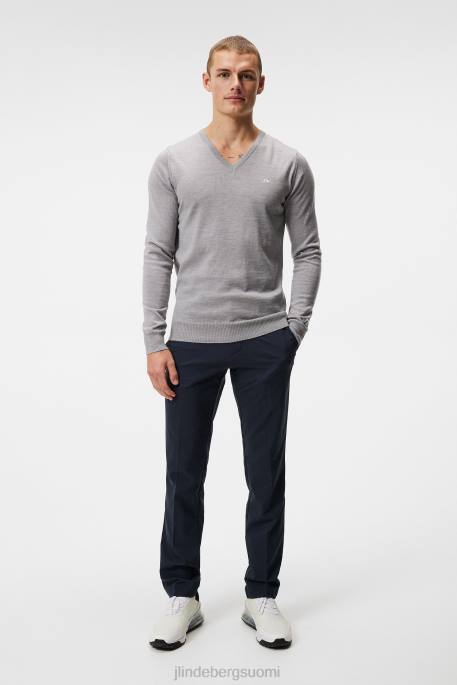 J.Lindeberg lymann neulottu pusero miehet vaaleanharmaa melansi 4VD0653 vaatetus