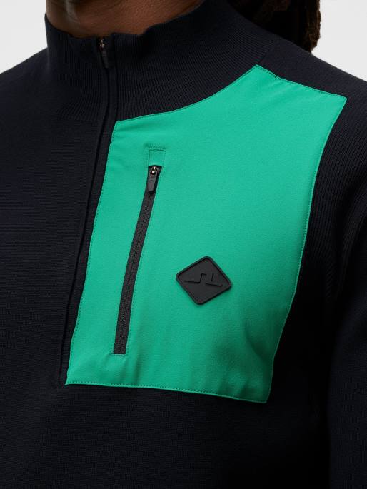 J.Lindeberg marc-neulottu pusero miehet musta 4VD0597 vaatetus