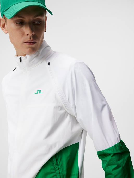 J.Lindeberg pilkullinen hybridi tuulitakki miehet valkoinen 4VD0730 vaatetus