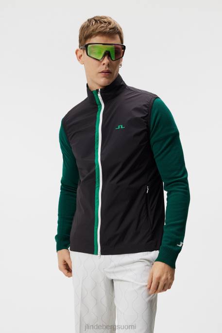 J.Lindeberg tuhkakevyt pakattava liivi miehet musta 4VD0707 vaatetus