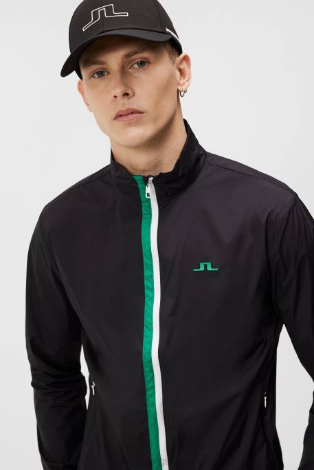 J.Lindeberg tuhkakevyt pakattava takki miehet musta 4VD0711 vaatetus