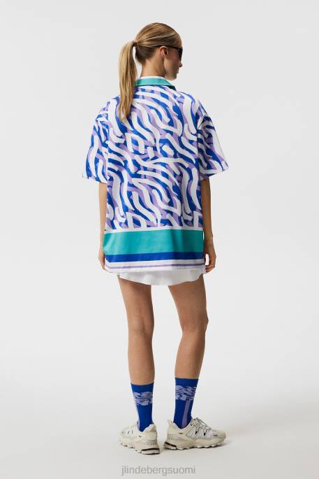 J.Lindeberg Bay paita miehet violetiksi maalattu seepra 4VD0141 vaatetus