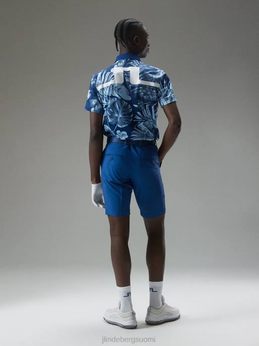 J.Lindeberg Martin print poolo miehet hibiscus sininen 4VD0338 vaatetus