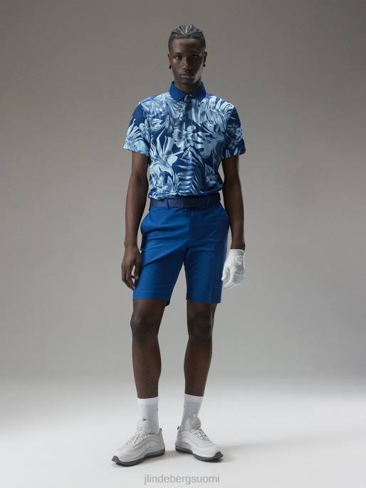 J.Lindeberg Martin print poolo miehet hibiscus sininen 4VD0338 vaatetus