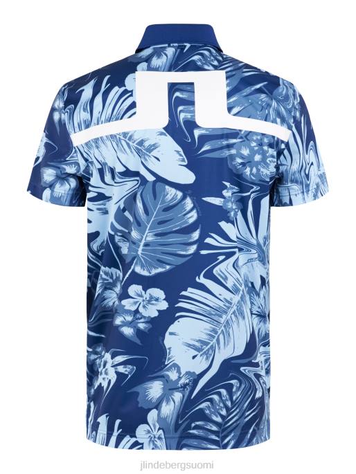 J.Lindeberg Martin print poolo miehet hibiscus sininen 4VD0338 vaatetus