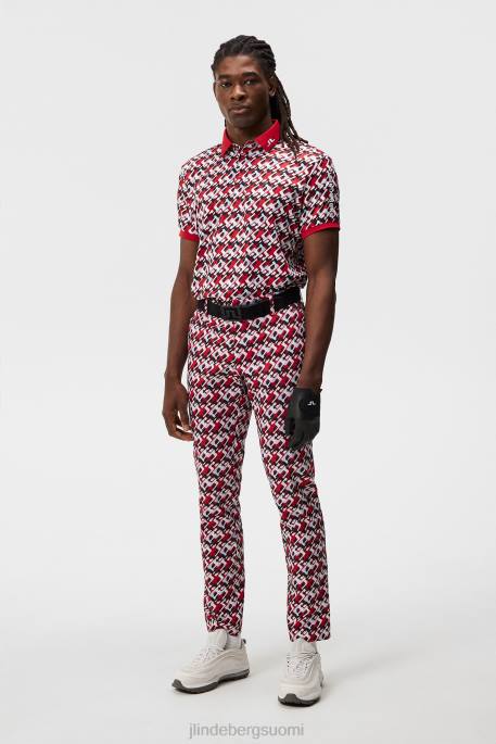 J.Lindeberg Tour tech print poolo miehet mikro siltakirsikka 4VD018 vaatetus