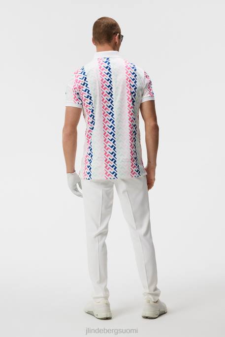 J.Lindeberg Tour tech print poolo miehet vaaleanpunaiseksi maalattu silta 4VD0158 vaatetus