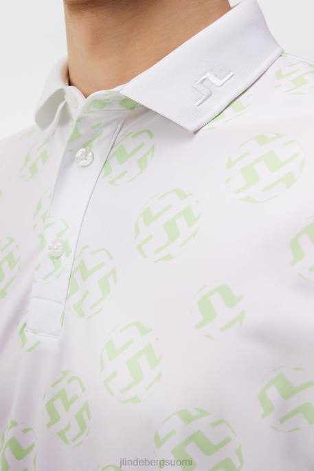 J.Lindeberg Tour tech print poolo miehet valkoinen pallopiste 4VD0248 vaatetus