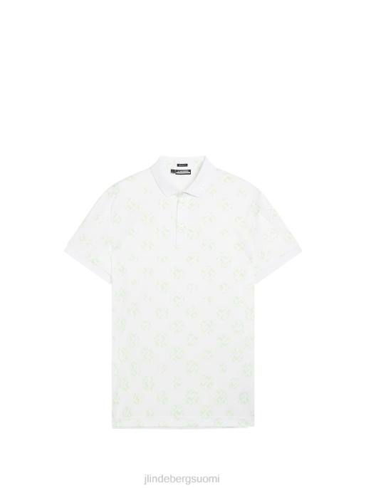 J.Lindeberg Tour tech print poolo miehet valkoinen pallopiste 4VD0248 vaatetus
