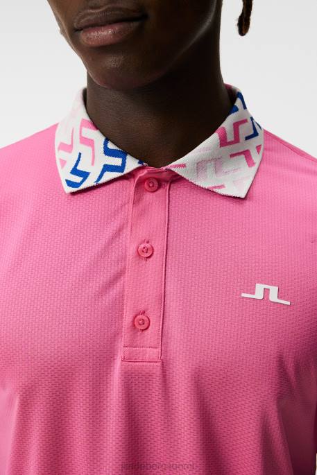 J.Lindeberg glen polo miehet atsalea pinkki 4VD0155 vaatetus