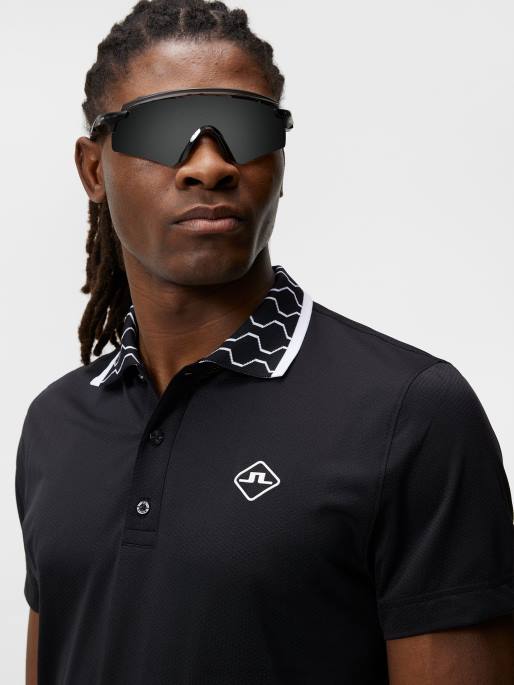 J.Lindeberg glen polo miehet musta 4VD0317 vaatetus