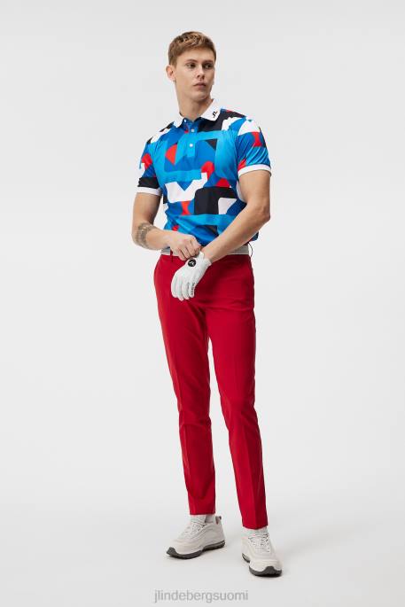 J.Lindeberg kv print poolo miehet loistava sininen iso silta 4VD0273 vaatetus