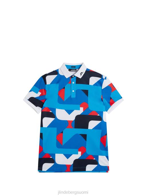 J.Lindeberg kv print poolo miehet loistava sininen iso silta 4VD0273 vaatetus