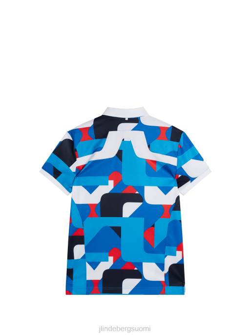 J.Lindeberg kv print poolo miehet loistava sininen iso silta 4VD0273 vaatetus