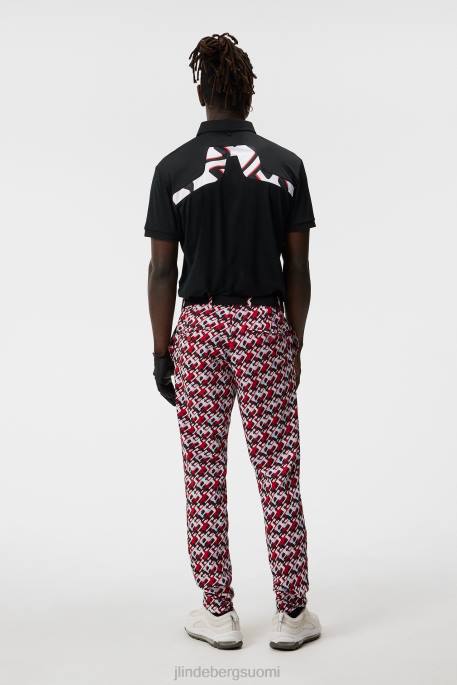 J.Lindeberg kv print poolo miehet musta 4VD027 vaatetus