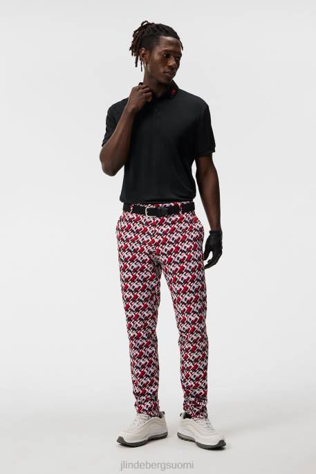 J.Lindeberg kv print poolo miehet musta 4VD027 vaatetus