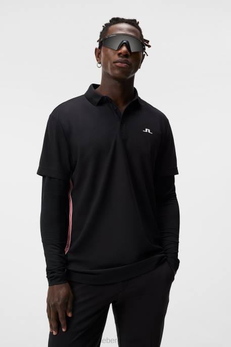 J.Lindeberg liam polo miehet musta 4VD073 vaatetus