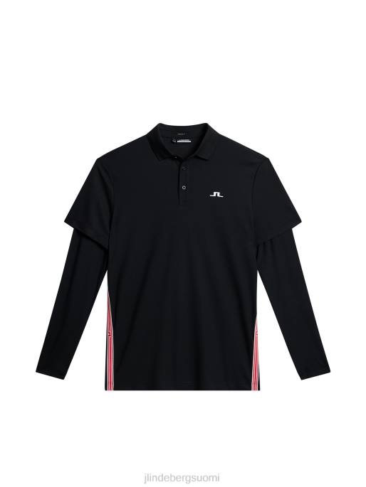 J.Lindeberg liam polo miehet musta 4VD073 vaatetus