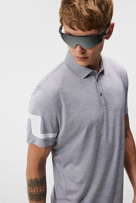 J.Lindeberg nummen poolo miehet harmaa melansi 4VD0127 vaatetus