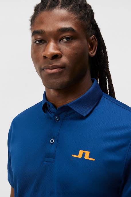 J.Lindeberg siltapoolo miehet kiinteistön sininen 4VD055 vaatetus