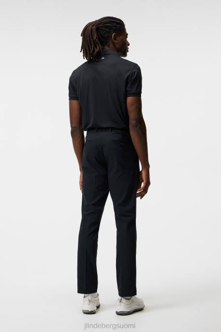 J.Lindeberg tour tech säännöllisesti sopiva golfpoolo miehet musta 4VD0346 vaatetus