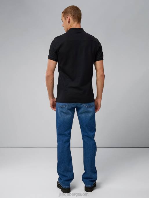 J.Lindeberg troy pique polo miehet musta 4VD0343 vaatetus