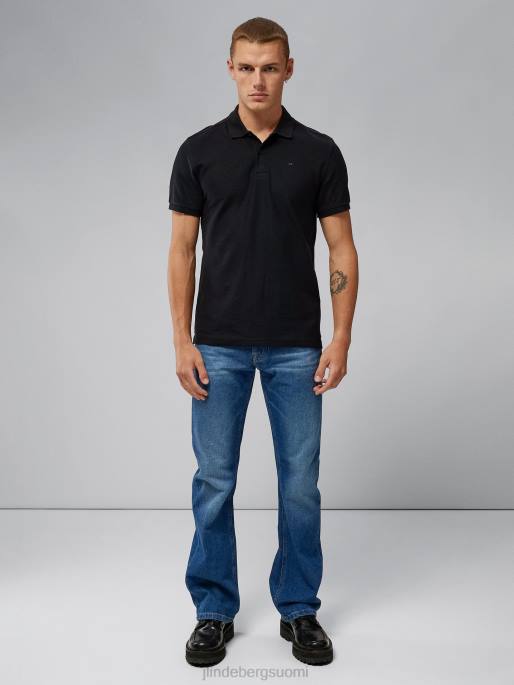 J.Lindeberg troy pique polo miehet musta 4VD0343 vaatetus