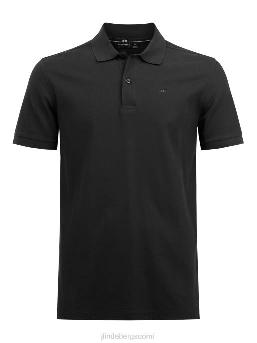 J.Lindeberg troy pique polo miehet musta 4VD0343 vaatetus